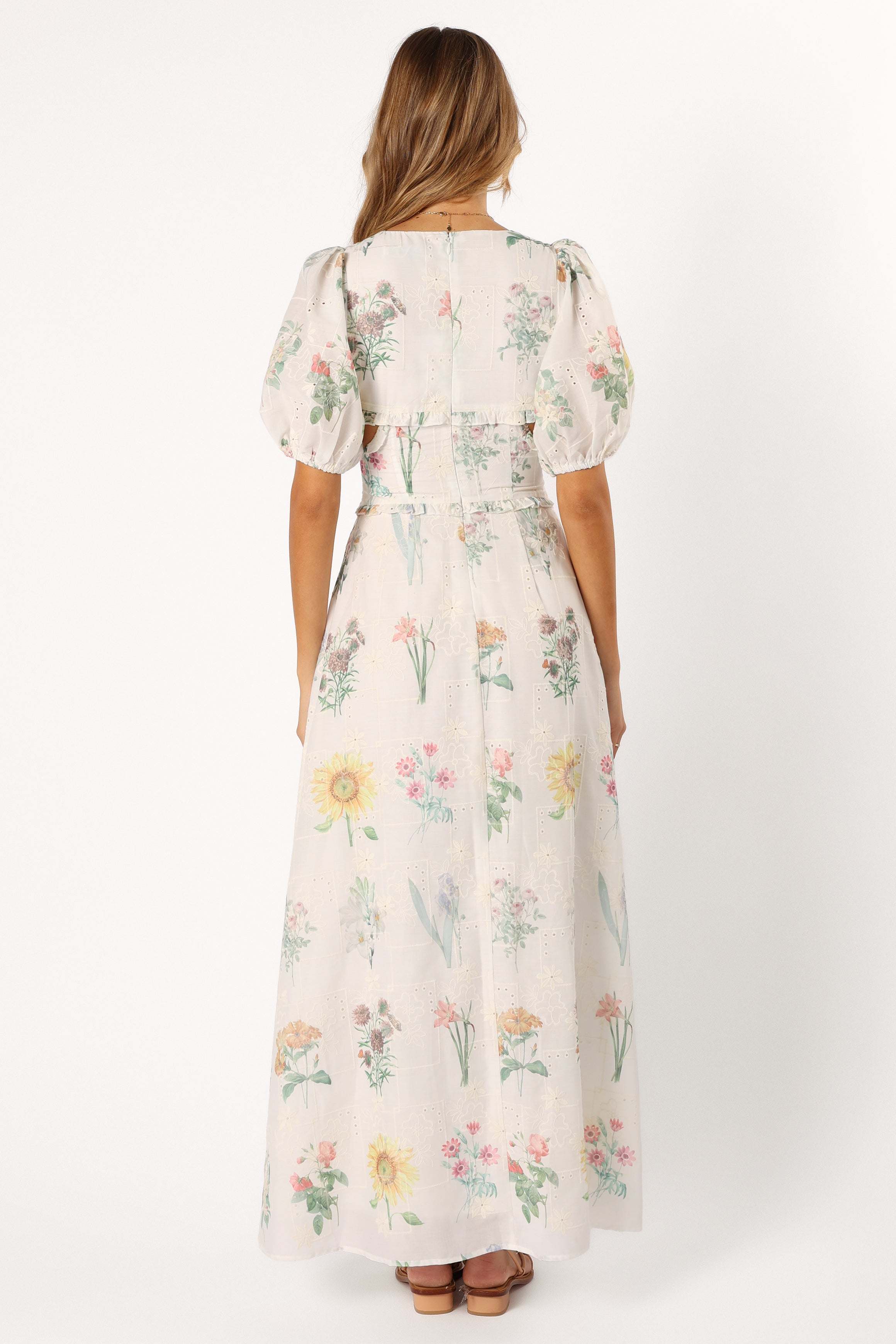 Jemima Puff Shoulder Maxi Dress - Floral - XL - Image 43
