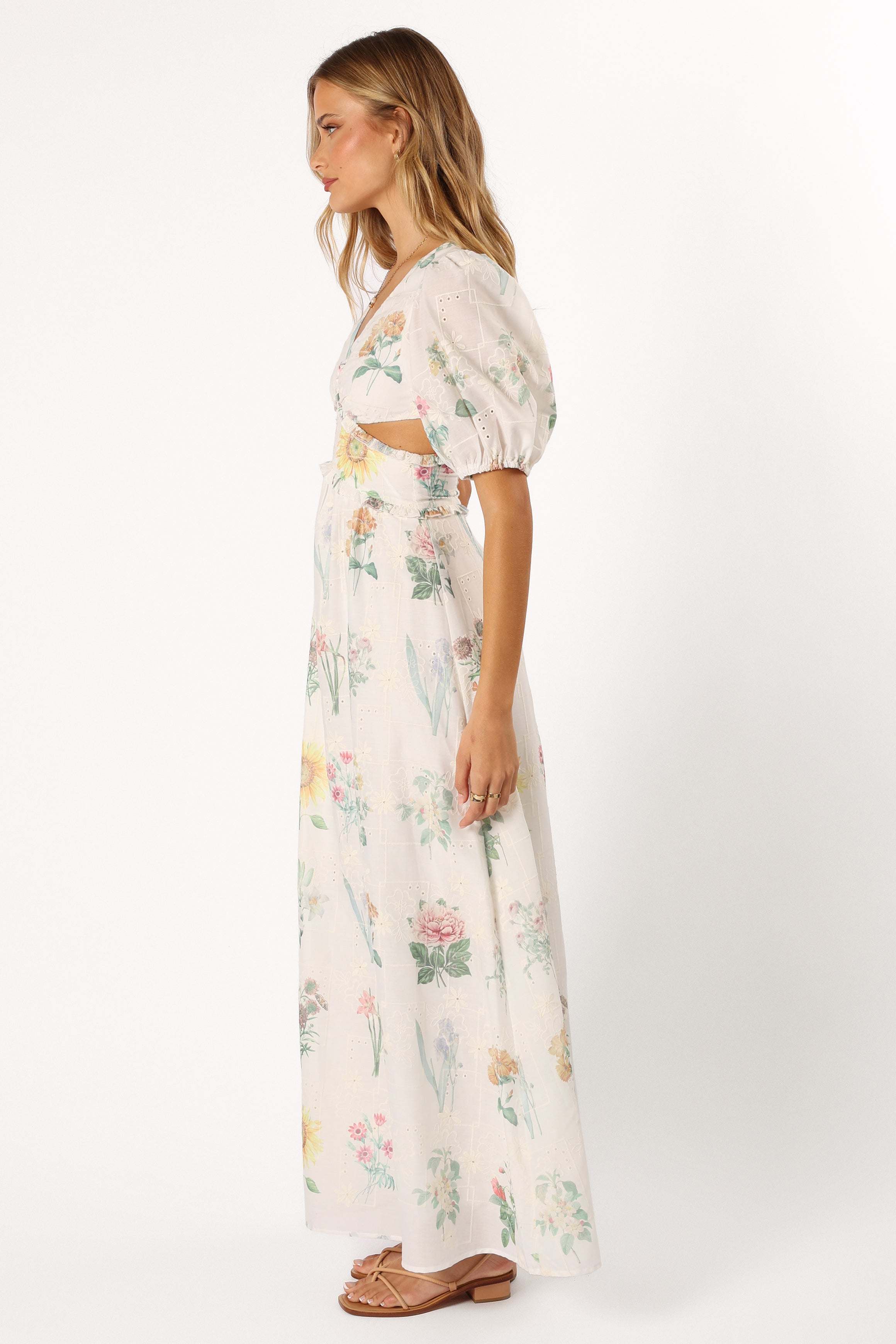 Jemima Puff Shoulder Maxi Dress - Floral - XL - Image 44