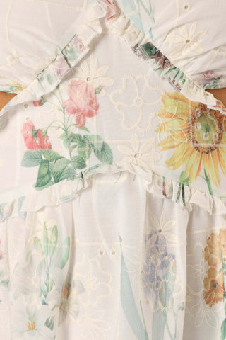 Jemima Puff Shoulder Maxi Dress - Floral - XL - Image 45