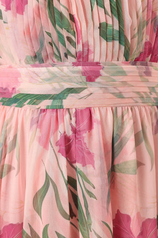 Lennon Halterneck Maxi Dress - Pink Floral - XL - Image 45
